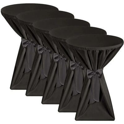 Beautissu Premium Stehtischhusse ø 70cm Schwarz 5tlg Beautissu Premium Stehtischhusse ø 70cm Schwarz 5tlg