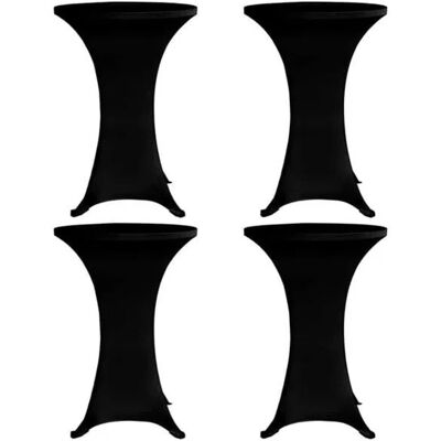 DELUKE Tischhussen Für Stehtische 4er Set AMAU Stretchhusse Ø70cm Schwarz Hussen Elastisch Stehtischhusse Stehtisch-Abdeckung DELUKE Tischhussen Für Stehtische 4er Set AMAU Stretchhusse Ø70cm Schwarz Hussen Elastisch Stehtischhusse Stehtisch-Abdeckung