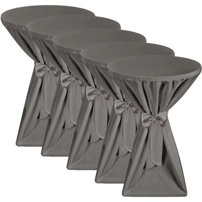 Beautissu Premium Stehtischhusse ø 80cm Anthrazit 5tlg Beautissu Premium Stehtischhusse ø 80cm Anthrazit 5tlg