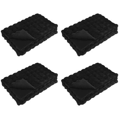 vidaXL Kunstfell Kaninchenfell Decke 4 Stk Schwarz 240 x 270 cm 42021840 vidaXL Kunstfell Kaninchenfell Decke 4 Stk Schwarz 240 x 270 cm 42021840