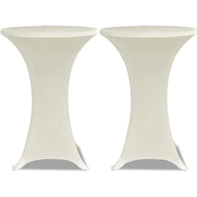 DELUKE Tischhussen Für Stehtische 2er Set AMAU Stretchhusse Ø70cm Cremefarben Hussen Elastisch Stehtischhusse Stehtisch-Abdeckung DELUKE Tischhussen Für Stehtische 2er Set AMAU Stretchhusse Ø70cm Cremefarben Hussen Elastisch Stehtischhusse Stehtisch-Abdeckung