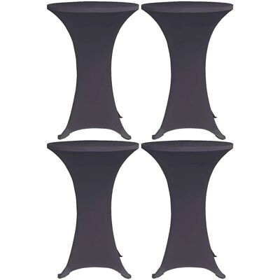 DELUKE Tischhussen Für Stehtische 4er Set AMAU Stretchhusse Ø80cm Anthrazit Hussen Elastisch Stehtischhusse Stehtisch-Abdeckung DELUKE Tischhussen Für Stehtische 4er Set AMAU Stretchhusse Ø80cm Anthrazit Hussen Elastisch Stehtischhusse Stehtisch-Abdeckung