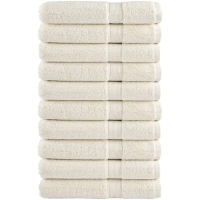 vidaXL Premium Sauna Handtücher Creme - 10 Stk 600 gsm vidaXL Premium Sauna Handtücher Creme - 10 Stk 600 gsm