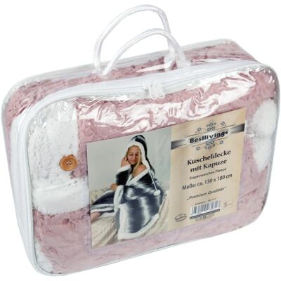 Bestlivings Kuscheldecke 130 x 180 cm Mit Kapuze Rose Bestlivings Kuscheldecke 130 x 180 cm Mit Kapuze Rose