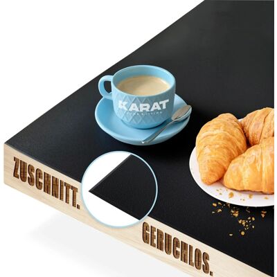 KARAT Tischfolie Empire mit Abgeschrägter Kante Schwarz 100 x 130 cm KARAT Tischfolie Empire mit Abgeschrägter Kante Schwarz 100 x 130 cm