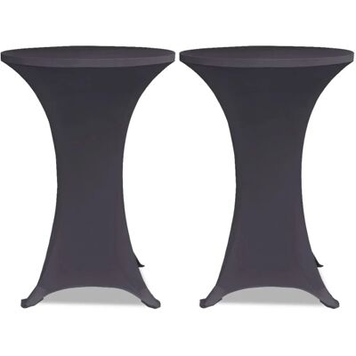 DELUKE Tischhussen Für Stehtische 2er Set AMAU Stretchhusse Ø70cm Anthrazit Hussen Elastisch Stehtischhusse Stehtisch-Abdeckung DELUKE Tischhussen Für Stehtische 2er Set AMAU Stretchhusse Ø70cm Anthrazit Hussen Elastisch Stehtischhusse Stehtisch-Abdeckung