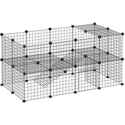 PawHut - Laufgitter - Schwarz - 146x73x73 cm - Playpen PawHut - Laufgitter - Schwarz - 146x73x73 cm - Playpen