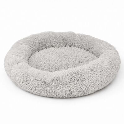 Relaxdays Hundebett Polyester Hellgrau Rutschfest Waschbar ø 60 cm 0.7 kg Relaxdays Hundebett Polyester Hellgrau Rutschfest Waschbar ø 60 cm 0.7 kg