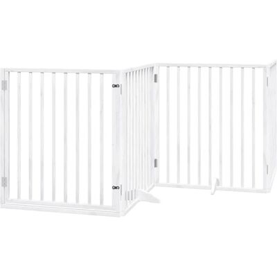 vidaXL 6 Tlg Hundetor mit Tür Faltbar Weiß 480 cm Pappelholz 3155565 vidaXL 6 Tlg Hundetor mit Tür Faltbar Weiß 480 cm Pappelholz 3155565