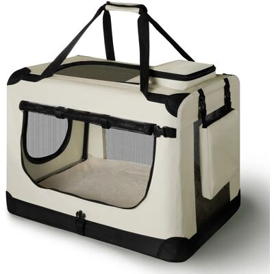 Juskys Faltbare Hundetransportbox Lassie S Beige Juskys Faltbare Hundetransportbox Lassie S Beige