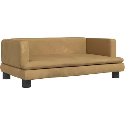 vidaXL Hundebett Braun 80x45x30 cm Samt - Hundebett vidaXL Hundebett Braun 80x45x30 cm Samt - Hundebett