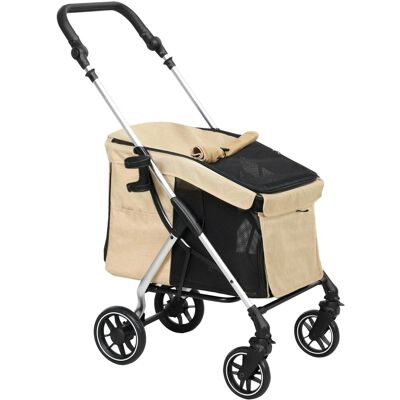 PawHut Hundewagen Polyester 80 x 48,5 x 106cm Khaki PawHut Hundewagen Polyester 80 x 48,5 x 106cm Khaki