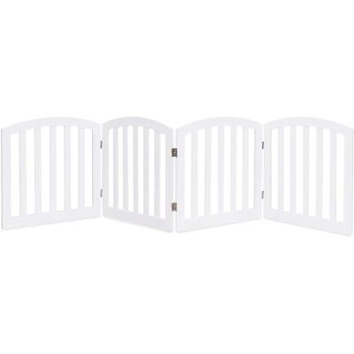 Costway 4-Teiliges Absperrgitter Weiß 61 cm x 246 cm Costway 4-Teiliges Absperrgitter Weiß 61 cm x 246 cm