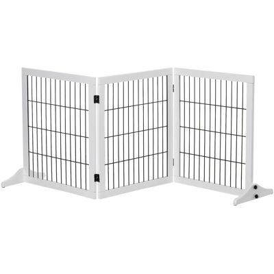 PawHut Absperrgitter für Hunde mit Stützfüßen 185 x 36 x 71 cm PawHut Absperrgitter für Hunde mit Stützfüßen 185 x 36 x 71 cm