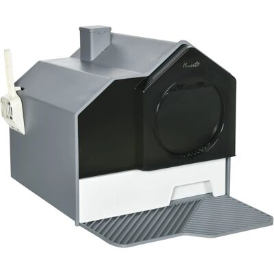 PawHut Katzentoilette mit Haube, Bodenwanne, Schaufel & Filter - Für Katzen bis 8kg PawHut Katzentoilette mit Haube, Bodenwanne, Schaufel & Filter - Für Katzen bis 8kg
