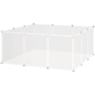 PawHut - Auslaufgehege - 105x105x45 cm - weiß - Enclosure PawHut - Auslaufgehege - 105x105x45 cm - weiß - Enclosure