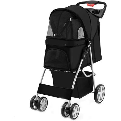 Costway Haustierwagen - Leicht, Zusammenklappbar, Für Kleine Haustiere Costway Haustierwagen - Leicht, Zusammenklappbar, Für Kleine Haustiere