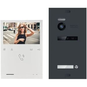Balter Evo Quick Video Türsprechanlage für 1 Familienhaus mit 4,3 Zoll Monitor 2-Draht Bus Anthrazitgrau Balter Evo Quick Video Türsprechanlage für 1 Familienhaus mit 4,3 Zoll Monitor 2-Draht Bus Anthrazitgrau