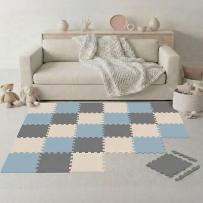 LittleTom Spiel- & Krabbelmatte Puzzlematte 27-teilig 30 x 30 cm Grau-Blau LittleTom Spiel- & Krabbelmatte Puzzlematte 27-teilig 30 x 30 cm Grau-Blau