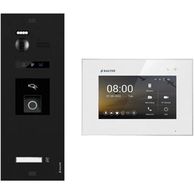 BALTER EVO-HD BLACK Video-Türsprechanlage mit Fingerprint für 1-Familienhaus Weiß BALTER EVO-HD BLACK Video-Türsprechanlage mit Fingerprint für 1-Familienhaus Weiß