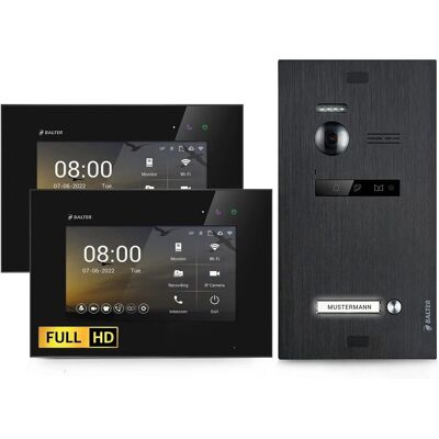Balter EVO-HD Video-Türsprechanlage für Einfamilienhaus mit 2x 7 Zoll Monitor Schwarz Balter EVO-HD Video-Türsprechanlage für Einfamilienhaus mit 2x 7 Zoll Monitor Schwarz