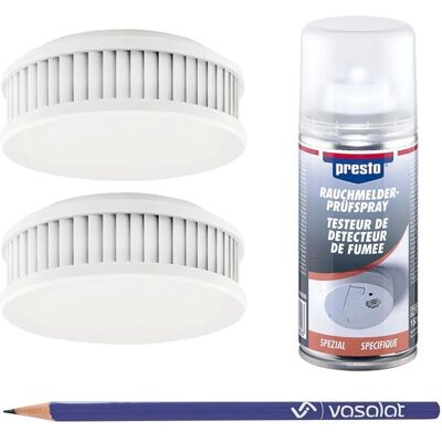 vasalat Set Pyrexx PX-1 Rauchmelder 12 Jahre Batterie mit Magnethalterung & Prüfspray 2er Set vasalat Set Pyrexx PX-1 Rauchmelder 12 Jahre Batterie mit Magnethalterung & Prüfspray 2er Set