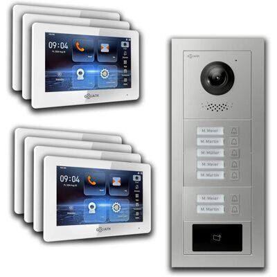Goliath intercom Goliath 2 Draht BUS Video Türklingel 7 Familienhaus 7 Zoll Weiß RFID App Silber Unterputz Goliath intercom Goliath 2 Draht BUS Video Türklingel 7 Familienhaus 7 Zoll Weiß RFID App Silber Unterputz