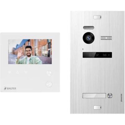 Balter Evo Mini Video Türsprechanlage 2-Draht Bus Komplettsystem für 1-Familienhaus Silver Balter Evo Mini Video Türsprechanlage 2-Draht Bus Komplettsystem für 1-Familienhaus Silver