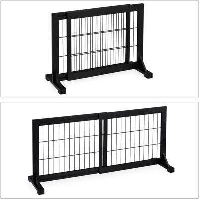 Relaxdays Ausziehbares Absperrgitter Kiefernholz Schwarz 70-108 cm x 56 cm Relaxdays Ausziehbares Absperrgitter Kiefernholz Schwarz 70-108 cm x 56 cm