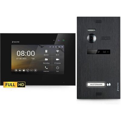 Balter EVO-HD Video-Türsprechanlage für Einfamilienhaus mit 1x 7 Zoll Monitor Schwarz Balter EVO-HD Video-Türsprechanlage für Einfamilienhaus mit 1x 7 Zoll Monitor Schwarz