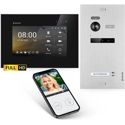 Balter EVO-HD Video-Türsprechanlage mit App für Einfamilienhaus mit 1x 7 Zoll Monitor Silber-Schwarz Balter EVO-HD Video-Türsprechanlage mit App für Einfamilienhaus mit 1x 7 Zoll Monitor Silber-Schwarz