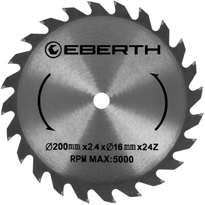 EBERTH - LS2-200X24T - 200 mm - 24T - Kreissägeblatt EBERTH - LS2-200X24T - 200 mm - 24T - Kreissägeblatt