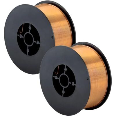 STAHLWERK Schweißdraht MIG/MAG Ø 0,8mm Stahl SG2 ER70S-6 1 kg Drahtrolle 2er Set STAHLWERK Schweißdraht MIG/MAG Ø 0,8mm Stahl SG2 ER70S-6 1 kg Drahtrolle 2er Set