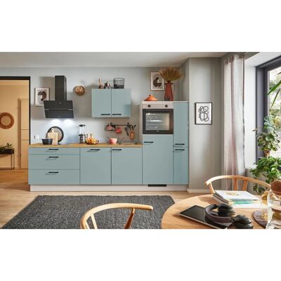 pino Küchenzeile 310 cm Fjordgrün Anschlag rechts 1 Geräte-. 1 Seitenschrank pino Küchenzeile 310 cm Fjordgrün Anschlag rechts 1 Geräte-. 1 Seitenschrank