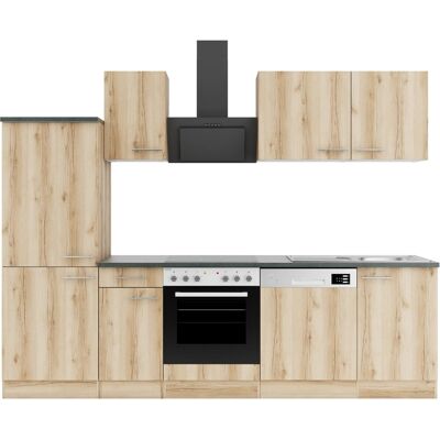 OPTIFIT Livorno290 Küchenzeile 270 cm Wildeiche Nachbildung OPTIFIT Livorno290 Küchenzeile 270 cm Wildeiche Nachbildung