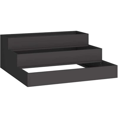 vidaXL Gartengefäß aus Stahl 90x90x35cm Schwarz vidaXL Gartengefäß aus Stahl 90x90x35cm Schwarz