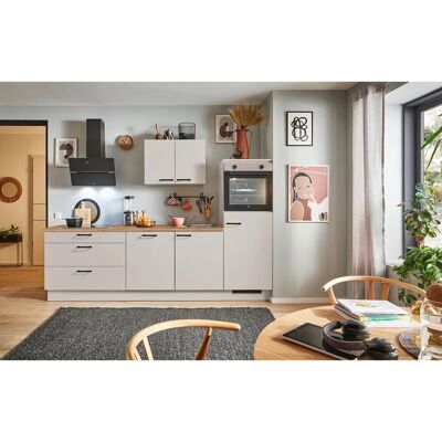 pino Küchenzeile 260 cm Kaschmirgrau Anschlag rechts 1 Geräteschrank pino Küchenzeile 260 cm Kaschmirgrau Anschlag rechts 1 Geräteschrank