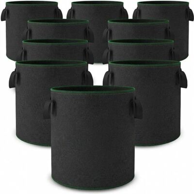 TTL GARDEN Pflanzsack 15L 10er Set Filz Stofftopf 300 G/QM Vlies Pflanzentopf Rund Ø26cm Für Kräuter Gemüse Blumen Anzucht TTL GARDEN Pflanzsack 15L 10er Set Filz Stofftopf 300 G/QM Vlies Pflanzentopf Rund Ø26cm Für Kräuter Gemüse Blumen Anzucht