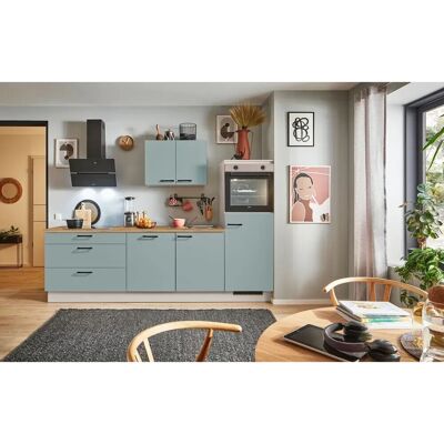 pino Küchenzeile 260 cm Fjordgrün Anschlag rechts 1 Geräteschrank pino Küchenzeile 260 cm Fjordgrün Anschlag rechts 1 Geräteschrank