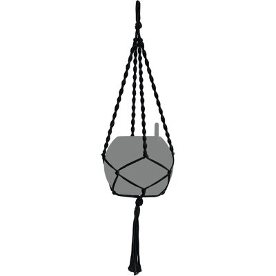 Lechuza® Hängeampel Makramee Cotton Boho 90 Schwarz 22 cm x 14 cm Lechuza® Hängeampel Makramee Cotton Boho 90 Schwarz 22 cm x 14 cm