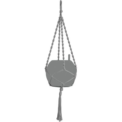 Lechuza® Hängeampel Makramee Cotton Boho 90 Grau 22 cm x 14 cm Lechuza® Hängeampel Makramee Cotton Boho 90 Grau 22 cm x 14 cm