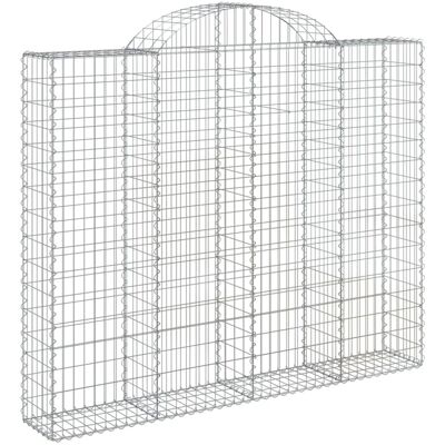 vidaXL Bogenförmiger Gabionenkorb 200x30x160/180 cm Verzinktes Eisen - Gabionenkorb vidaXL Bogenförmiger Gabionenkorb 200x30x160/180 cm Verzinktes Eisen - Gabionenkorb