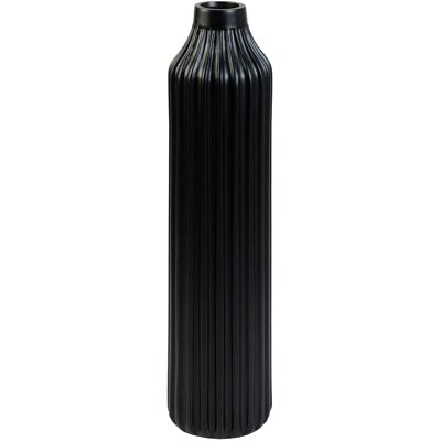 Vivanno Bodenvase Verto 20 cm x 20 cm x 80 cm Wellenschwarz Vivanno Bodenvase Verto 20 cm x 20 cm x 80 cm Wellenschwarz