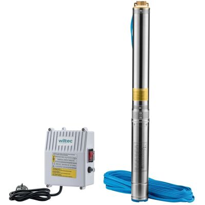 Wiltec 4 Zoll Tiefbrunnenpumpe 1100W Wasserpumpe 6000L/H Tauchpumpe Brunnenpumpe Wiltec 4 Zoll Tiefbrunnenpumpe 1100W Wasserpumpe 6000L/H Tauchpumpe Brunnenpumpe