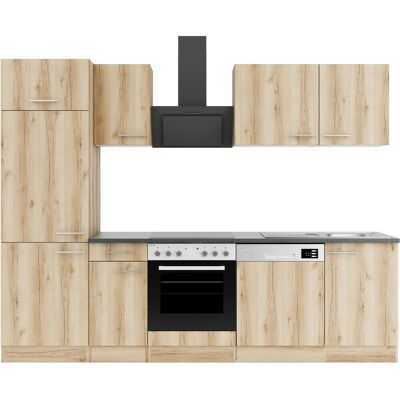 OPTIFIT Livorno290 Küchenzeile 270 cm Wildeiche Nachbildung OPTIFIT Livorno290 Küchenzeile 270 cm Wildeiche Nachbildung