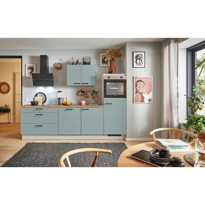 pino Küchenzeile 270 cm Fjordgrün Anschlag rechts 1 Geräteschrank pino Küchenzeile 270 cm Fjordgrün Anschlag rechts 1 Geräteschrank