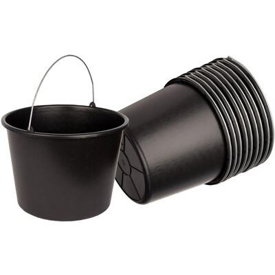 BigDean 5 Stück Baueimer 20l Mörteleimer mit Henkel Eimer für Baustelle Garten Stabiler Wasserkübel Betoneimer mit Skala BigDean 5 Stück Baueimer 20l Mörteleimer mit Henkel Eimer für Baustelle Garten Stabiler Wasserkübel Betoneimer mit Skala