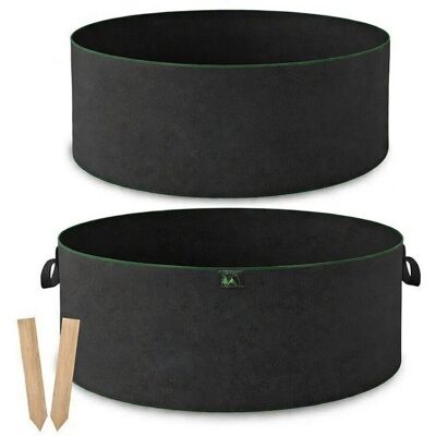 TTL GARDEN Hochbeet Pflanzsack 90L 2er Set Filz Stofftopf 300g/qm Vlies Pflanzentopf Rund Ø60cm Für Gemüse Kräuter TTL GARDEN Hochbeet Pflanzsack 90L 2er Set Filz Stofftopf 300g/qm Vlies Pflanzentopf Rund Ø60cm Für Gemüse Kräuter