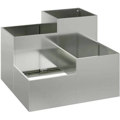 vidaXL Gartenpflanzer Grau Galvanisierter Stahl 80x80x60 cm Pflanzer - Gartenpflanzer vidaXL Gartenpflanzer Grau Galvanisierter Stahl 80x80x60 cm Pflanzer - Gartenpflanzer