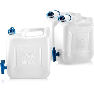 BigDean 3X Wasserkanister 12l Trinkwasserbehälter Trinkwasserkanister Mit Hahn Lebensmittelecht Geeignet Für 10 12 Liter 20 Plus 70 Grad Celsius BigDean 3X Wasserkanister 12l Trinkwasserbehälter Trinkwasserkanister Mit Hahn Lebensmittelecht Geeignet Für 10 12 Liter 20 Plus 70 Grad Celsius
